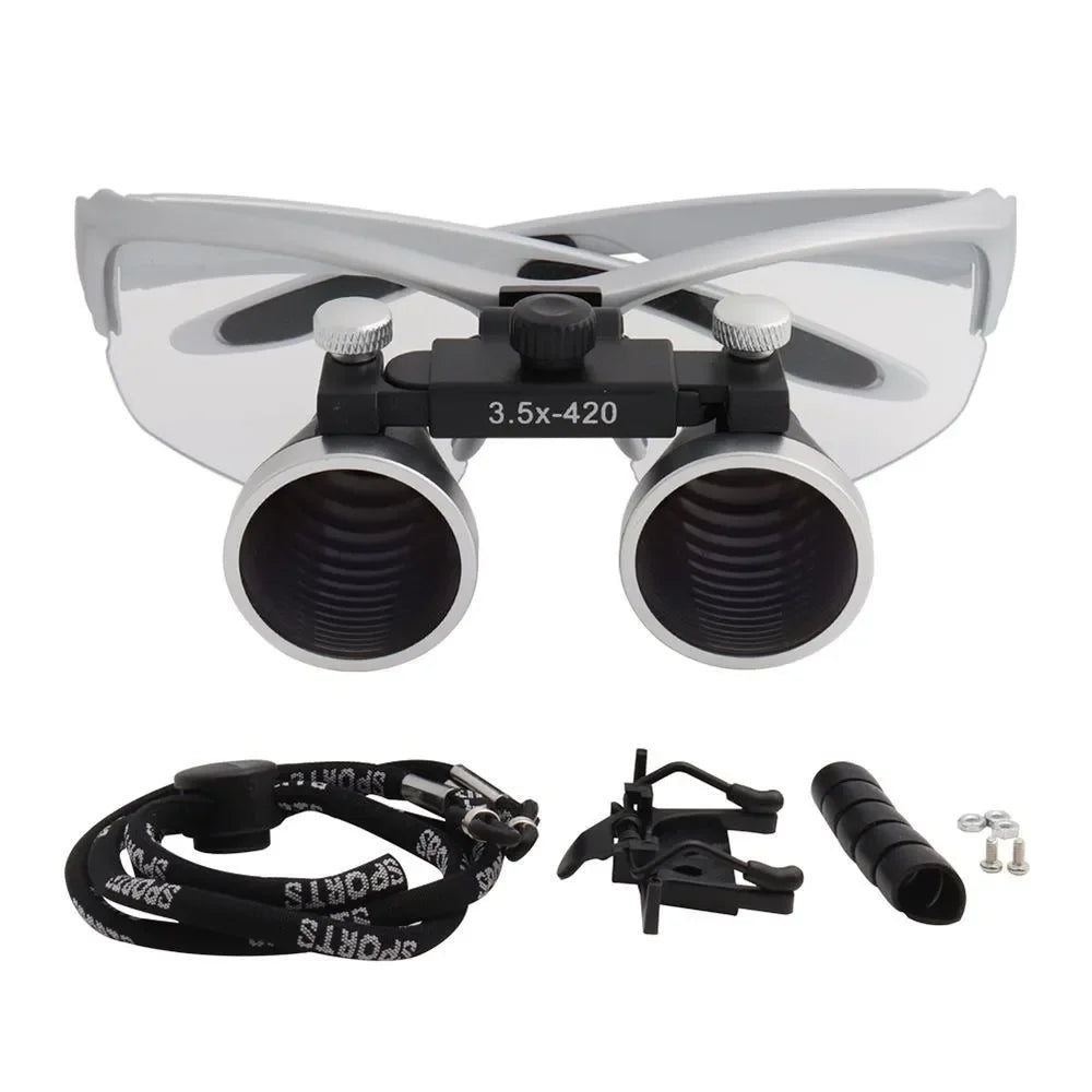 Dentistry head-mounted Dentistry Binocular 2.5X 3.5X optics glasses for oral cavity surgery fill light nursing material Tools