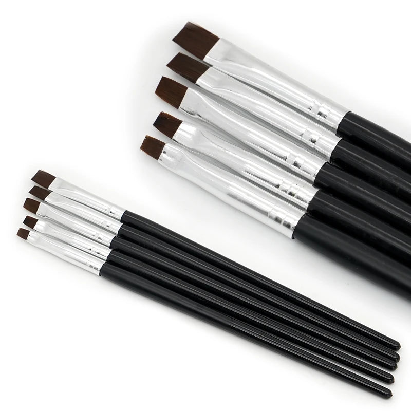 5pcs Dental Resin Brush Pen Porcelain Teeth Shaping Nylon Dentistry Adhesive Composite Cement Tool Nail Art Acrylic DIY Painting