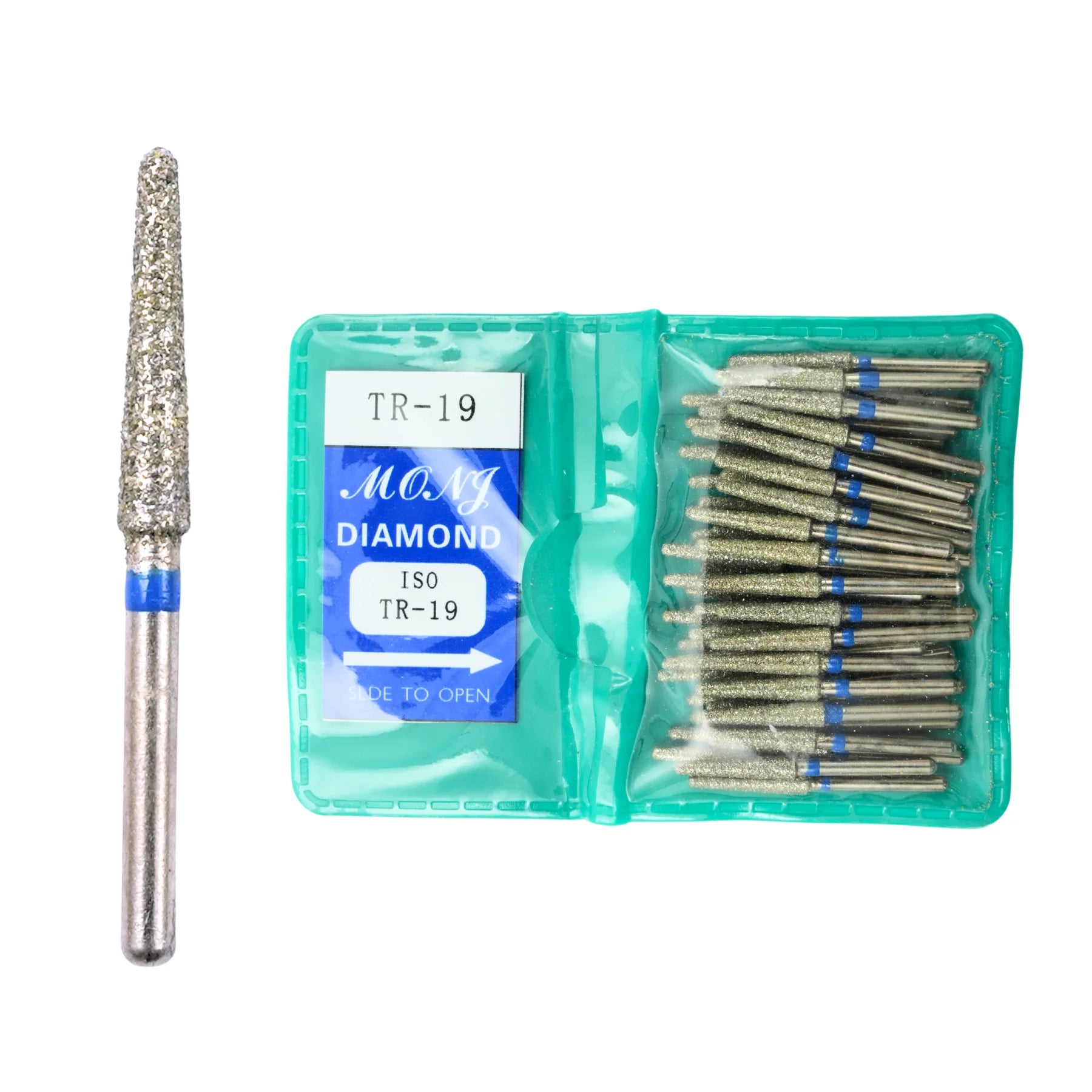 50Pcs/Bag Dental Diamond High Speed Burs for Polishing Smoothing 1.6MM High Quality Polishing Drill Dental Tools Odontología
