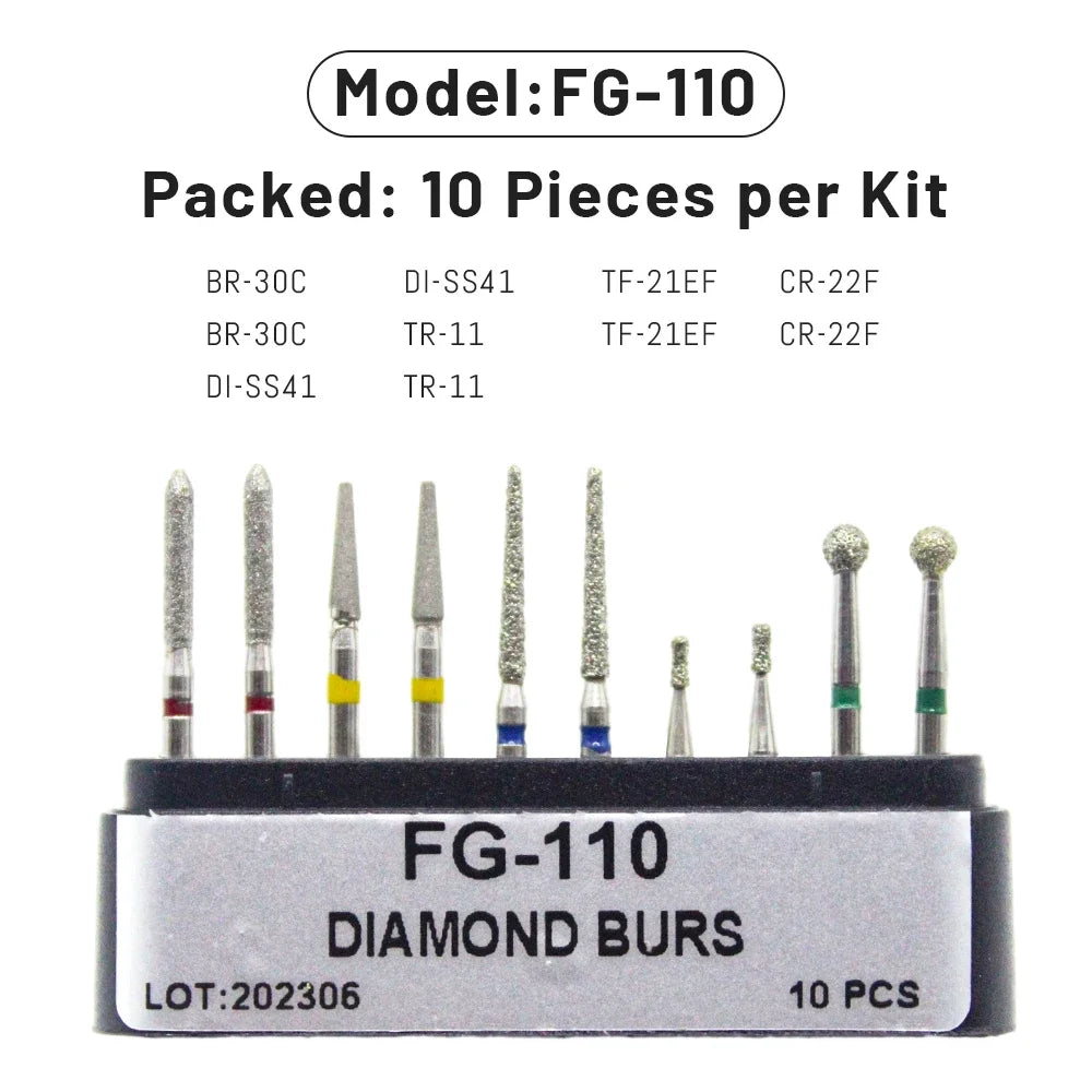 AG 1 Box Dental Diamond Burs Drill for High Speed Handpiece Dentist Burs FG Series Dia.1.6mm