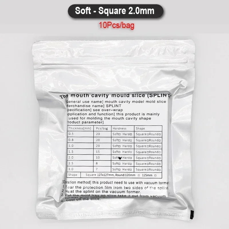Dental Mouth Cavity Mould Slice Orthodontic Denture Model Mold Splint Soft/Hard Thermoforming Retainer Vacuum Forming Film Sheet