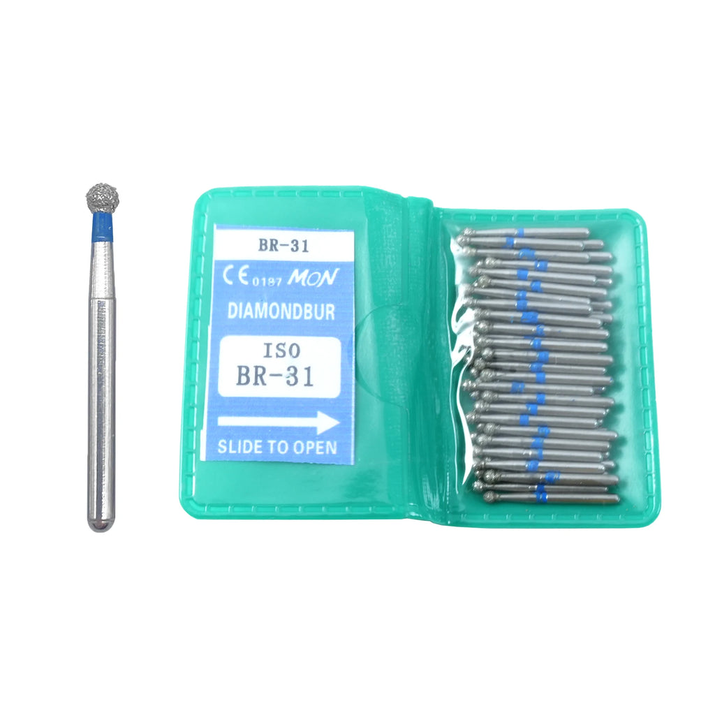 50Pcs/Bag Dental Diamond High Speed Burs for Polishing Smoothing 1.6MM High Quality Polishing Drill Dental Tools Odontología