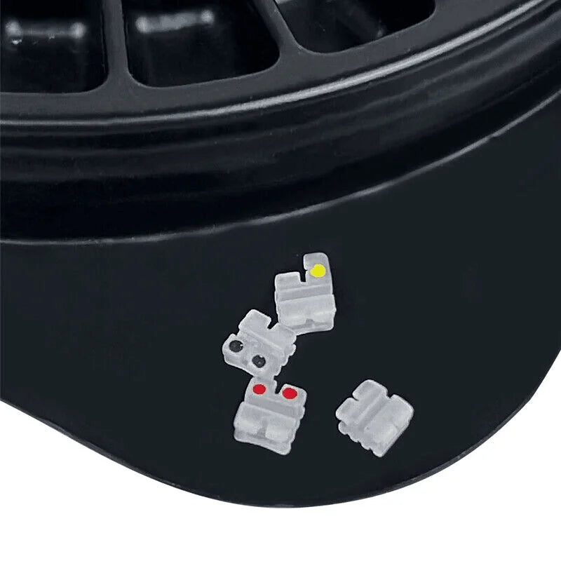 20 Pcs/Pack Dental Ceramic Braces Orthodontics Brackets Roth MBT .022 Slot Hooks 345/3 Dentistry Teeth Alignment Material