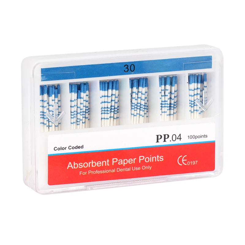 100PCS/box Dental Absorbent Paper Points  With Scale 15-40# Endodontics Absorbent Paper Cone Dental Clinics Consumables