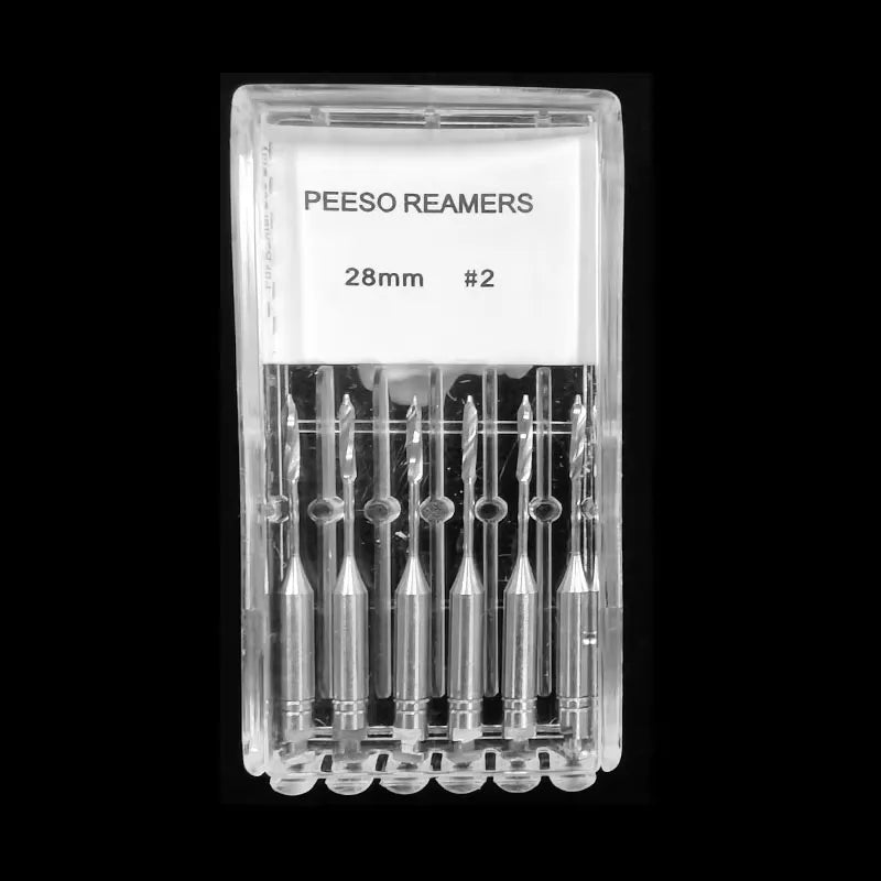 6Pcs/Pack Dental Endodontic Peeso Reamer Gates Drill Glidden Rotary 28mm 32mm Engine Use Stainless Steel Endo Files #1-6 Dentist