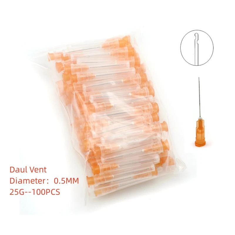 100Pcs Dental Endo Irrigation Needle Tip 25G/27G/30GA 30G Endo Syringe Root Canal Washing Needle Tip Dentistry Materials