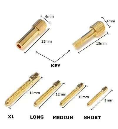 120 Pcs/Box Dental Endodontic Conical Screw Post Endo Root Canal Pins Pure Titanium Gold Plated Stainless Steel Material