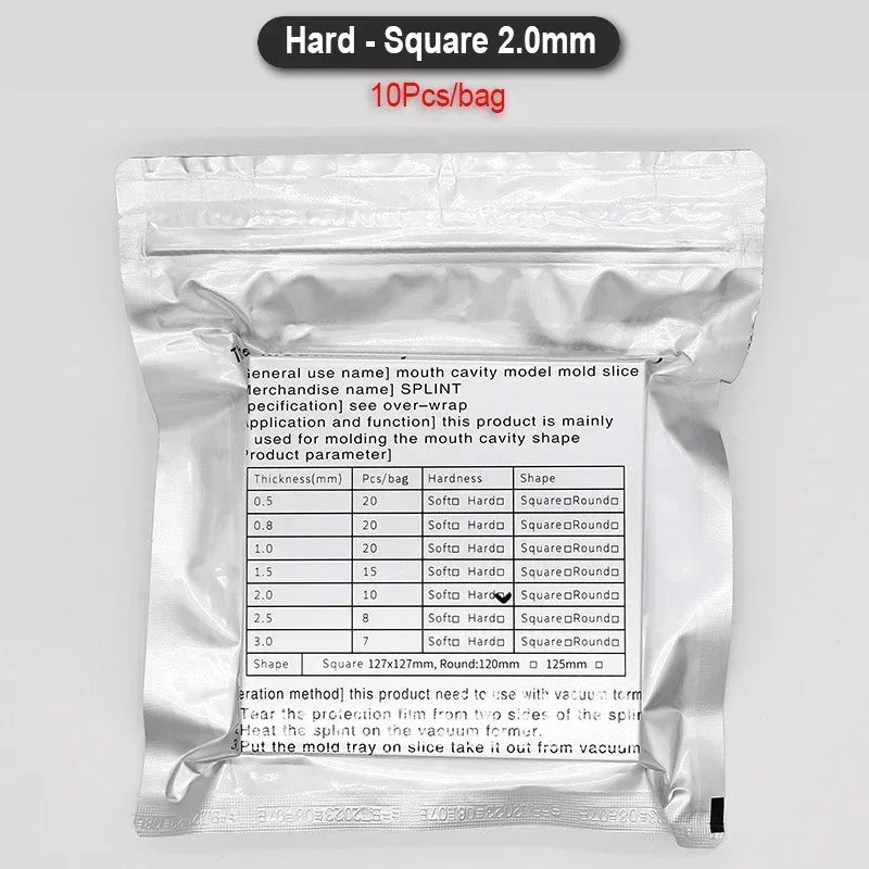 Dental Mouth Cavity Mould Slice Orthodontic Denture Model Mold Splint Soft/Hard Thermoforming Retainer Vacuum Forming Film Sheet