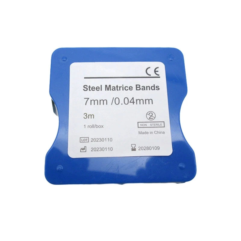 TJDent 5mm/6mm/7mm Dental Stainless Steel Matrix Bands 9.5mm Resin Film Restoration Light Cured Resin Clear Matrix Bands Tools