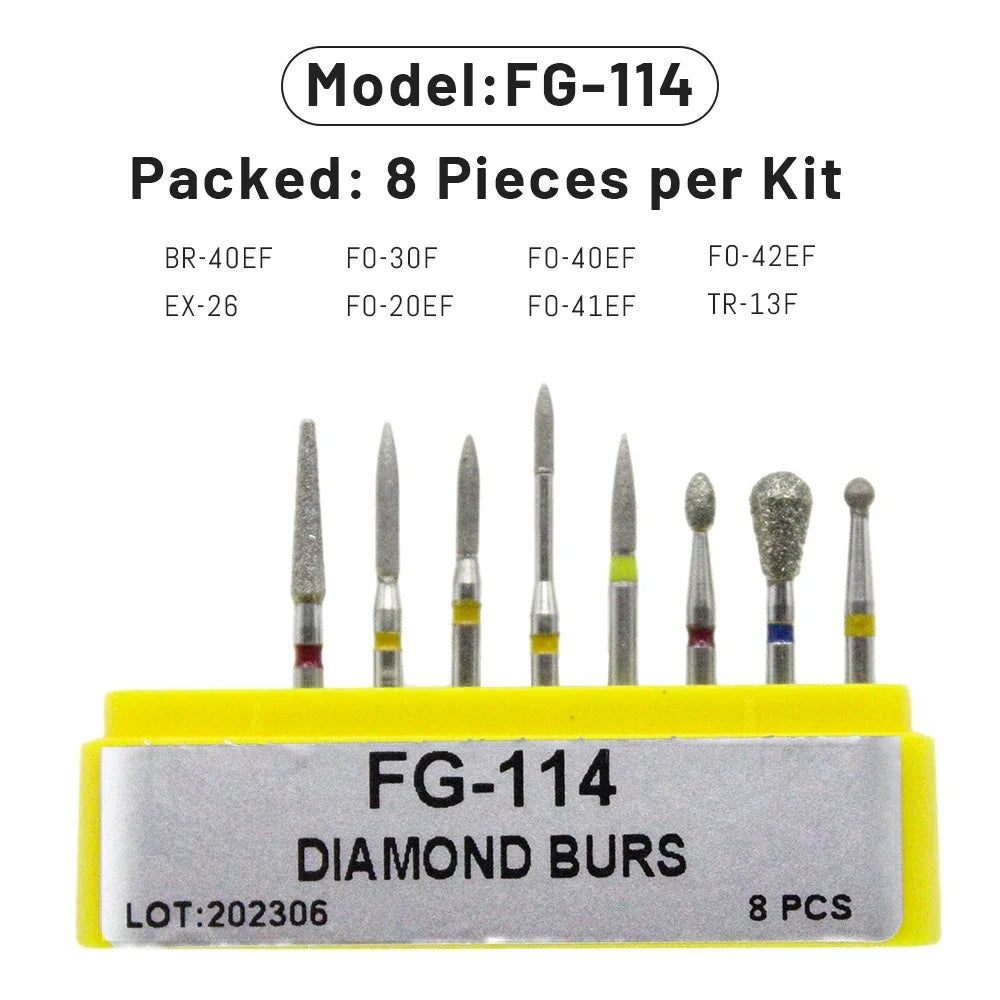 AG 1 Box Dental Diamond Burs Drill for High Speed Handpiece Dentist Burs FG Series Dia.1.6mm