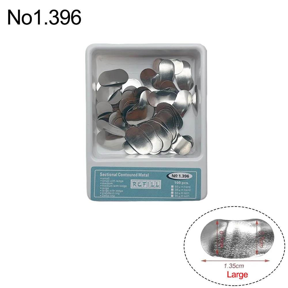 Kit Dental Saddle Contoured Metal Matrices Matrix Universal Kit with Spring Clip 1330
