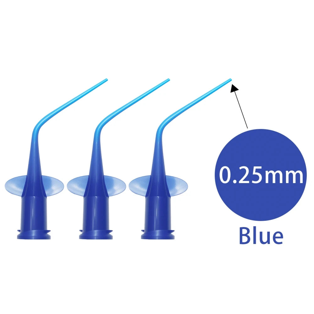 50pcs/bag 0.25/0.35mm Dental Irrigation Syringe Tip Calcium Hydroxide Delivery Needle Tips PVC Dentistry Lab Materials