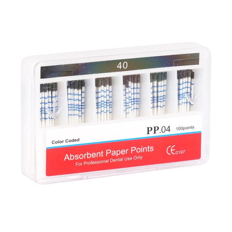 100PCS/box Dental Absorbent Paper Points  With Scale 15-40# Endodontics Absorbent Paper Cone Dental Clinics Consumables