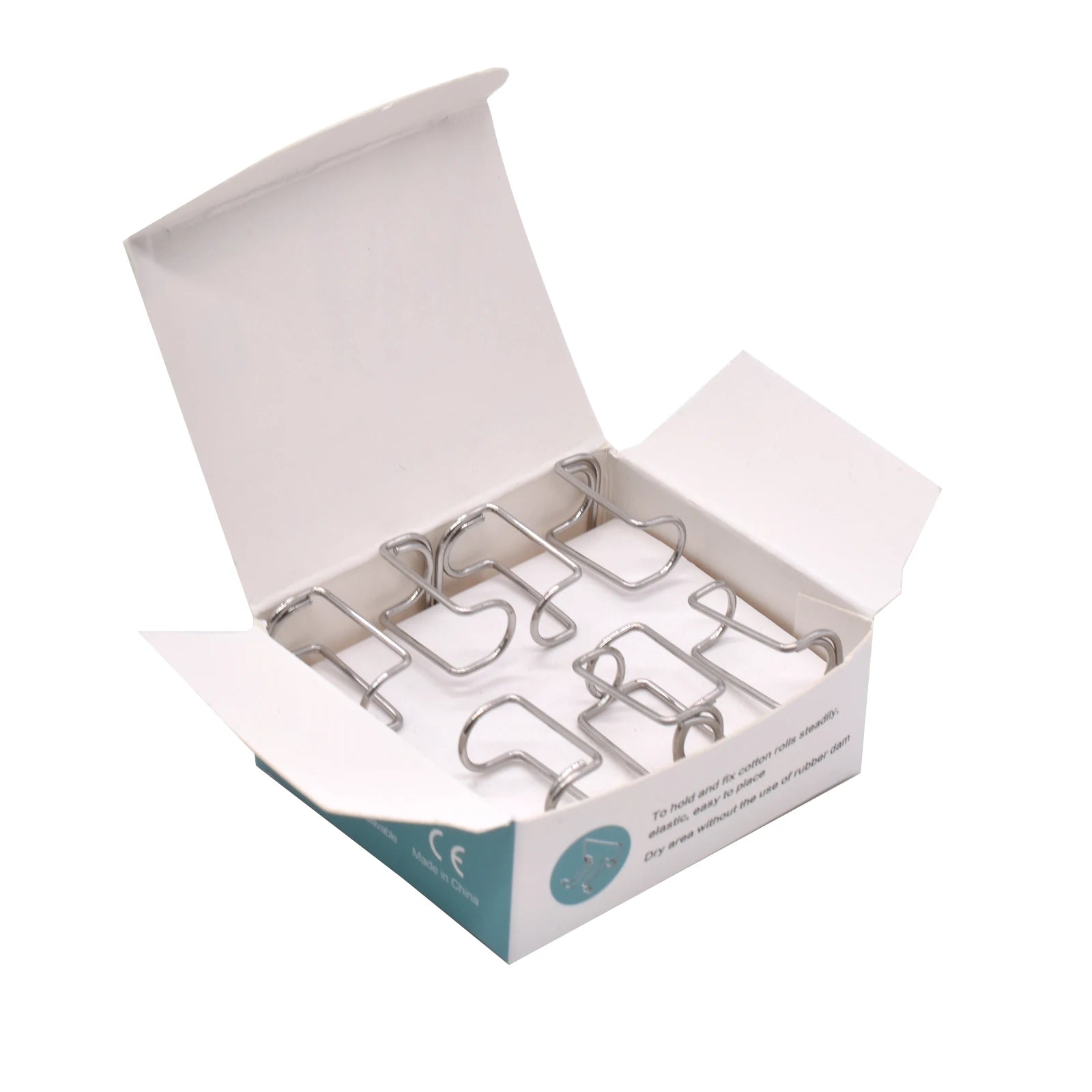 4pcs/box Dental Orthodontic Cotton Roll Clip Stainless Steel Autoclavable Cotton Roll Holder Dentistry Lab Tools