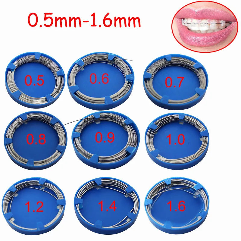1Box/Roll Dental Orthodontics Round Stainless Steel 0.5-1.6mm  Arch Wire Dentist Oral materials Teeth Surgical Instruments