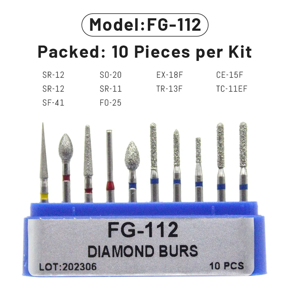 AG 1 Box Dental Diamond Burs Drill for High Speed Handpiece Dentist Burs FG Series Dia.1.6mm