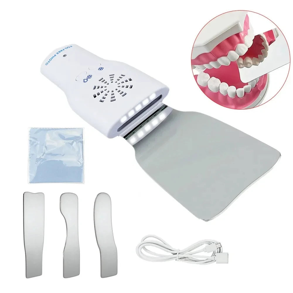 Dental Oral Photography Mirrors Defog Intraoral Fog Free Orthodontic Double Sided Mouth Mirror With Light And Defogger Reflecter