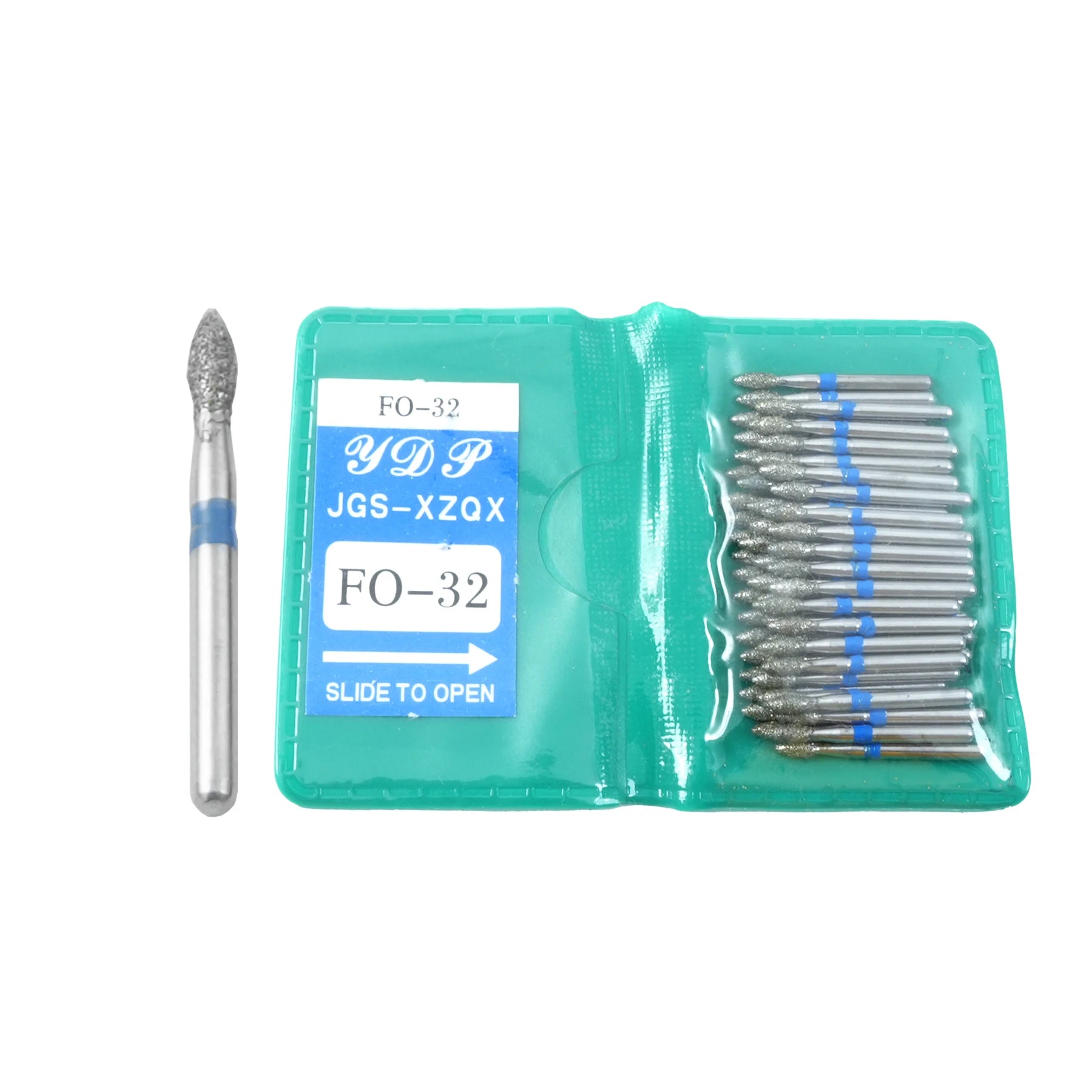 50Pcs/Bag Dental Diamond High Speed Burs for Polishing Smoothing 1.6MM High Quality Polishing Drill Dental Tools Odontología