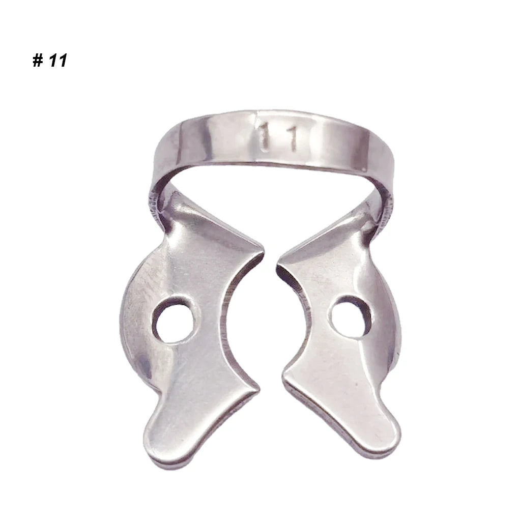 1Pc Dental Rubber Dam Clamps Endodontic Restorative Barrier Clips Stainless Steel Frame Holder for Molar Teeth Dentist Material