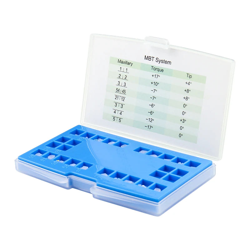 VVDental 1Packs Dental Material Orthodontic Brackets Passive Braces Ortodoncia Brackets Ceramic MBT/Roth 022 3/ 345Hooks