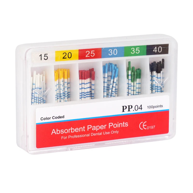 100PCS/box Dental Absorbent Paper Points  With Scale 15-40# Endodontics Absorbent Paper Cone Dental Clinics Consumables