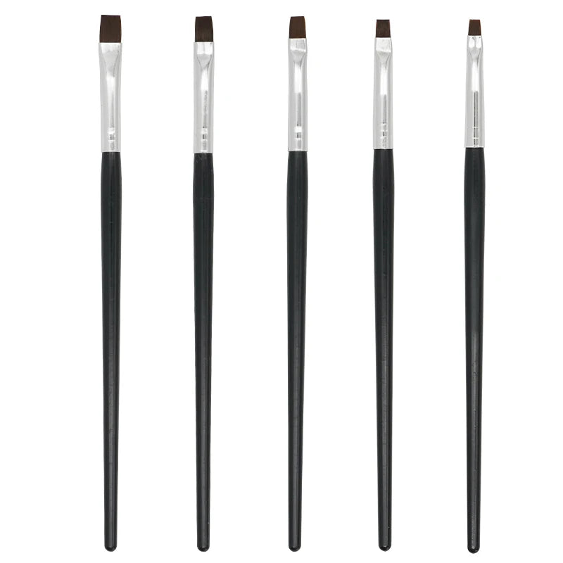 5pcs Dental Resin Brush Pen Porcelain Teeth Shaping Nylon Dentistry Adhesive Composite Cement Tool Nail Art Acrylic DIY Painting
