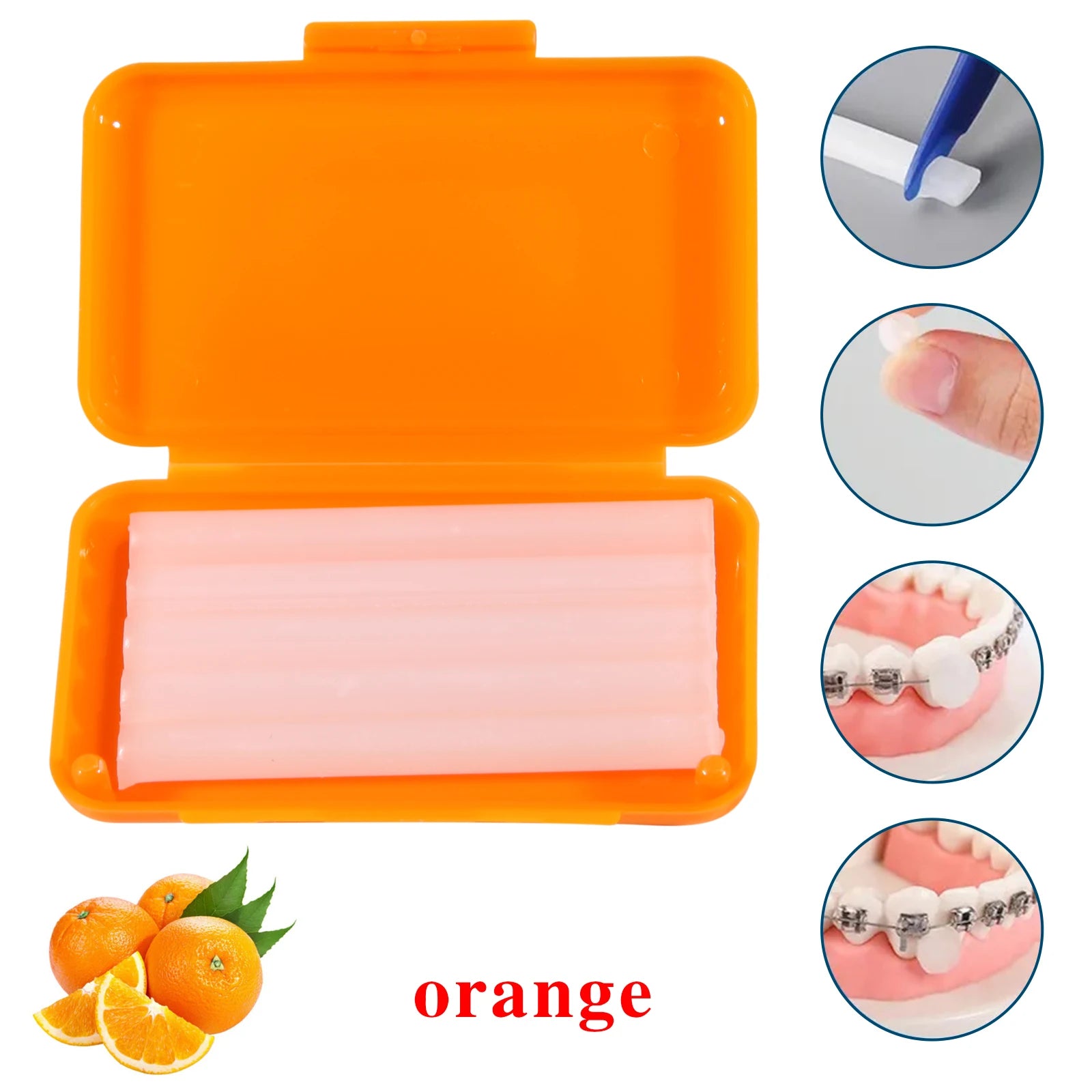 10Packs Dental Orthodontic Relief Wax for Bracket Patient Relief Protect Lips and Gums Irritation Fruit 10 Scents