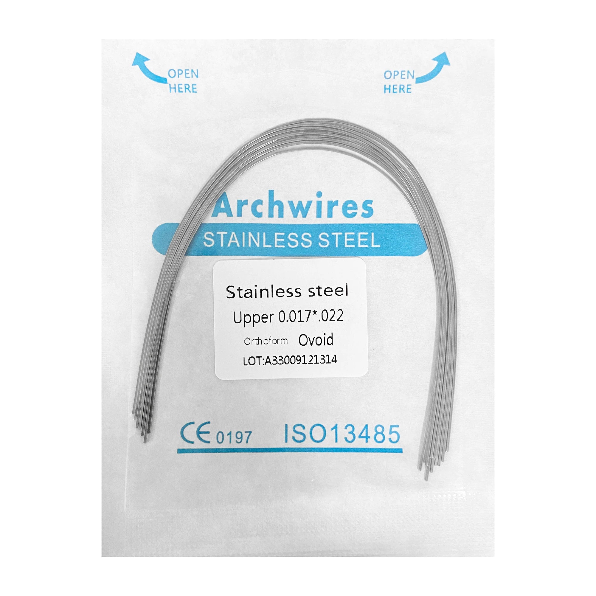 10pcs/bag Dental Orthodontic ArchWire Ti-Mo Alloy Archwire Natural Rect Upper Lower TMABeta Titanium Molybdenum Dentist Material