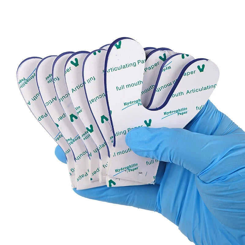 120Pcs/box Y Shape Dental Articulating Paper Full Mouth Whitening Articulation Occlusion Paper Dentistry Materials Tool