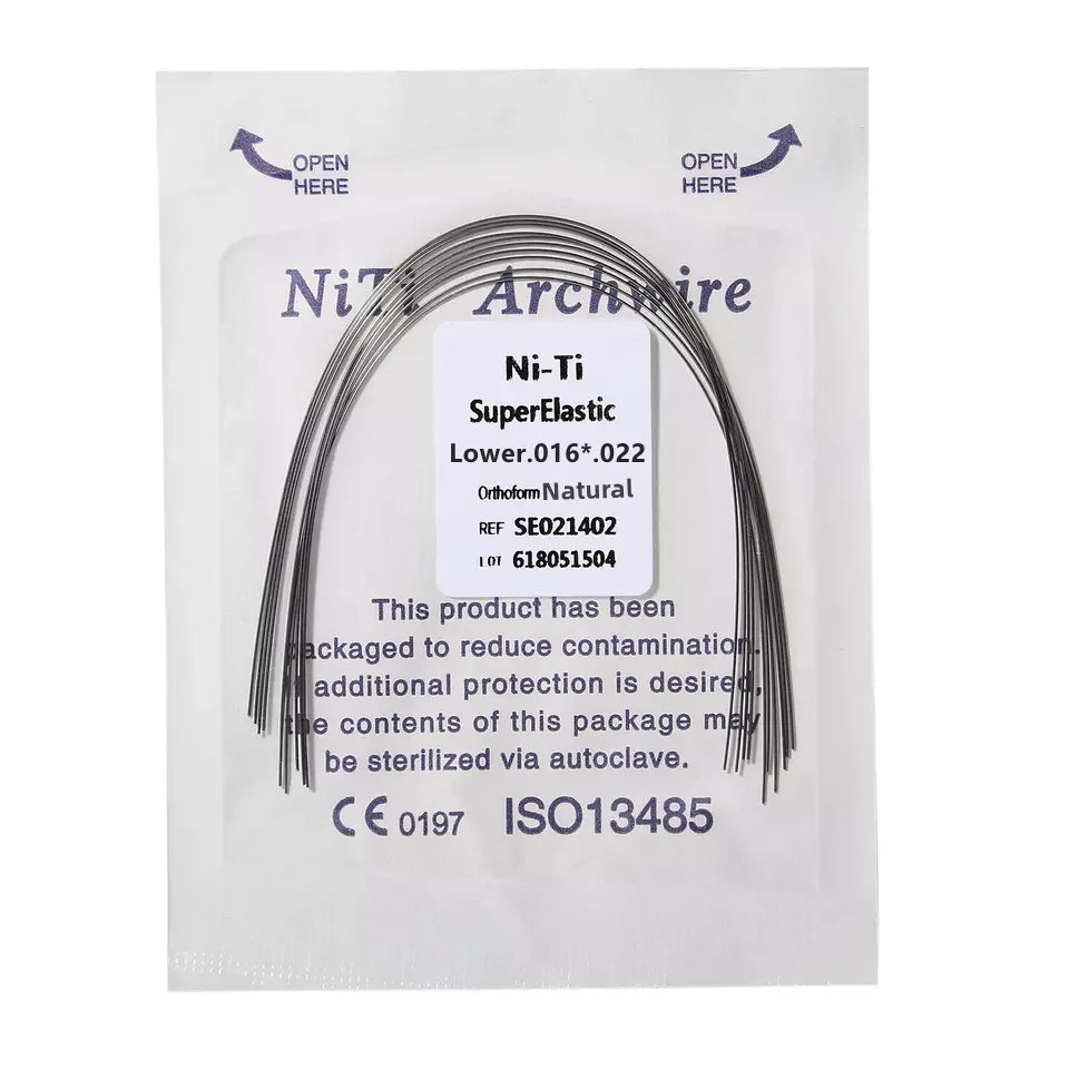 10 Pcs /1Pack Dental Orthodontic Niti Archwires Natural Form Super Elastic Round Rectangular Arch Wires for Braces Dentist Accessories
