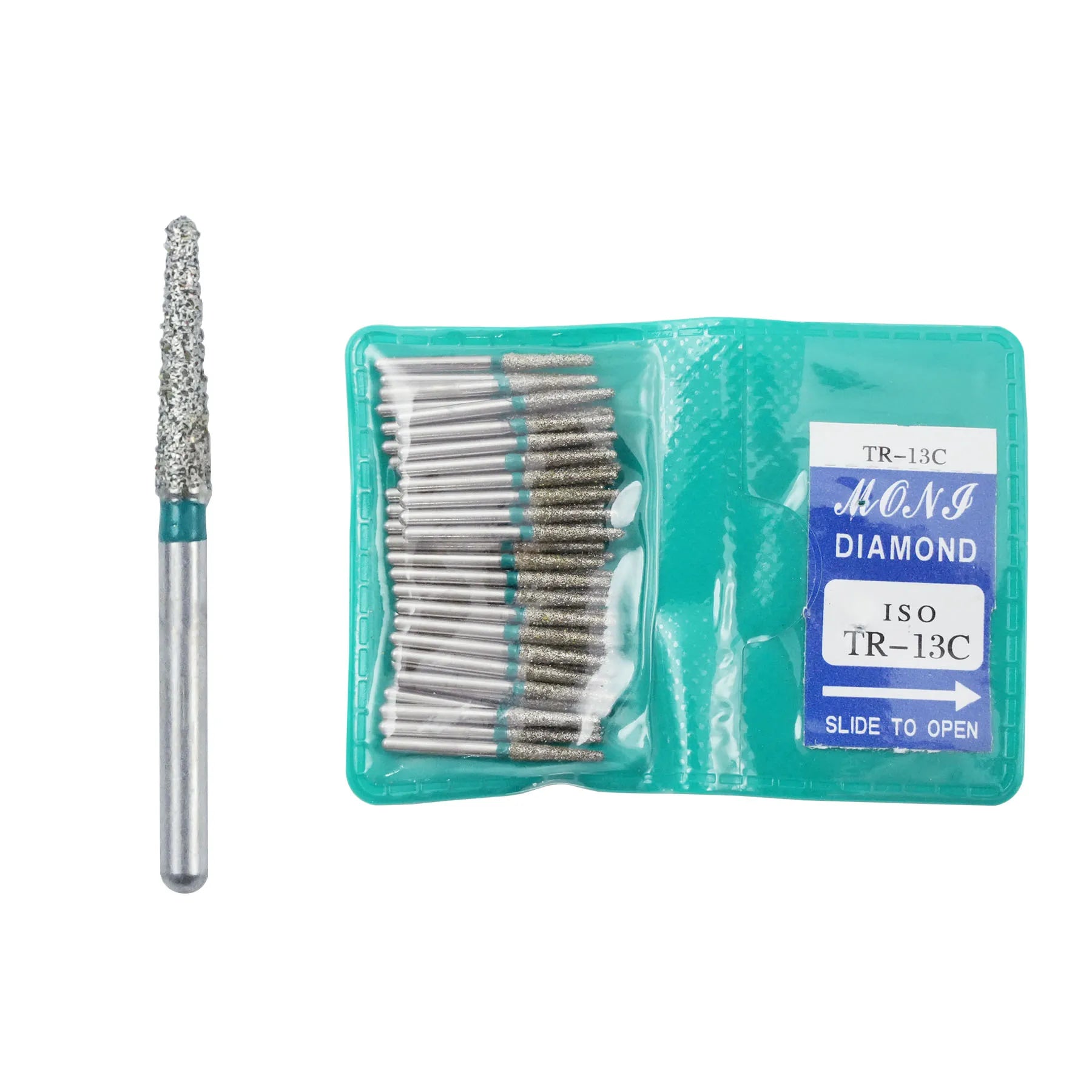 50Pcs/Bag Dental Diamond High Speed Burs for Polishing Smoothing 1.6MM High Quality Polishing Drill Dental Tools Odontología