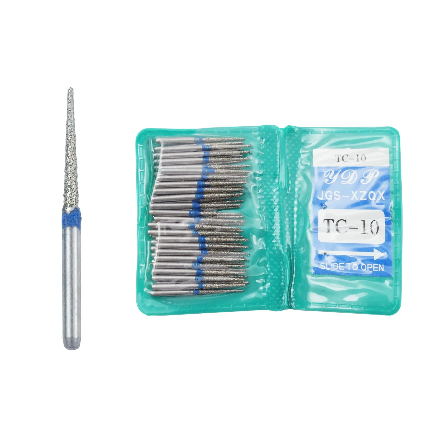 50Pcs/Bag Dental Diamond High Speed Burs for Polishing Smoothing 1.6MM High Quality Polishing Drill Dental Tools Odontología