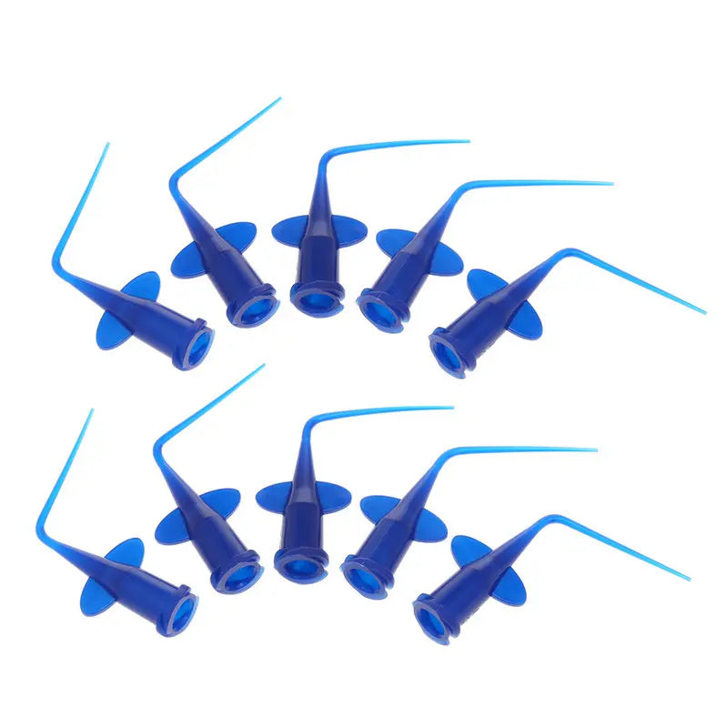 10pcs Disposable Rinse Tips for Irrigation Syringe Teeth Whitening Flexible Composite Resin Rinse Tip Endo Dental Tool