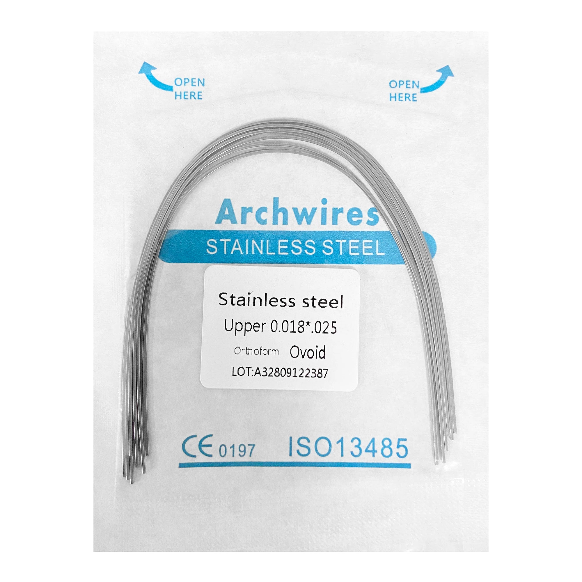 10pcs/bag Dental Orthodontic ArchWire Ti-Mo Alloy Archwire Natural Rect Upper Lower TMABeta Titanium Molybdenum Dentist Material
