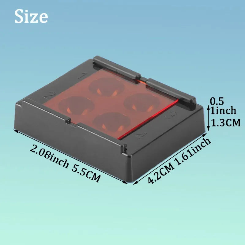 4/8 Slots Dental Resin Shade Light Storage Box Dental Palette with Cover Dental Veneer Box Mix Hood Case Shading Organizer Tool