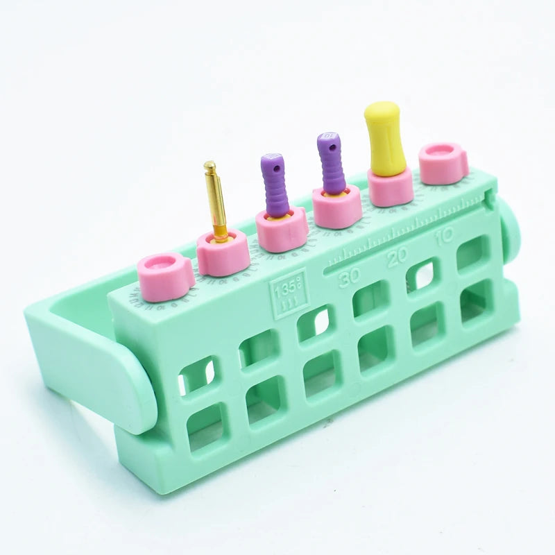 Dental Autoclavable Disinfection Record Times Endo Files Holder Box Instrument 6 Holes For Dentist Tool 1pcs