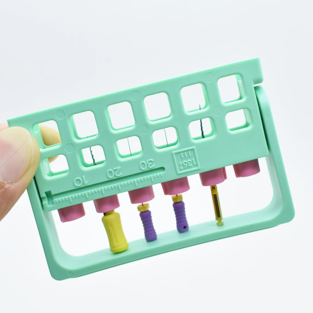 Dental Autoclavable Disinfection Record Times Endo Files Holder Box Instrument 6 Holes For Dentist Tool 1pcs
