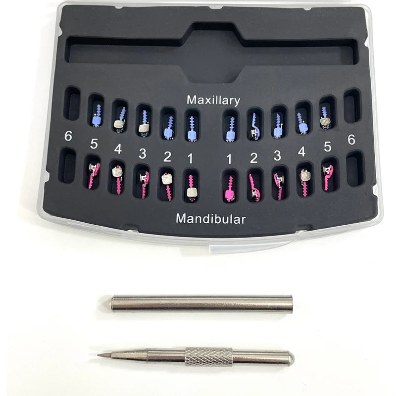 1Pack Orthodontic Self Ligating Bracket Mesh base Roth New Design With Tool