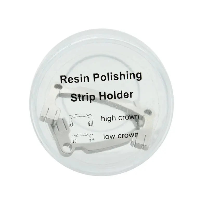 2PCS Dental Polishing Strip Holder Set Metal Hand Held Finishing Dentist Oral Cavi Tool For Resin Teeth Grinding