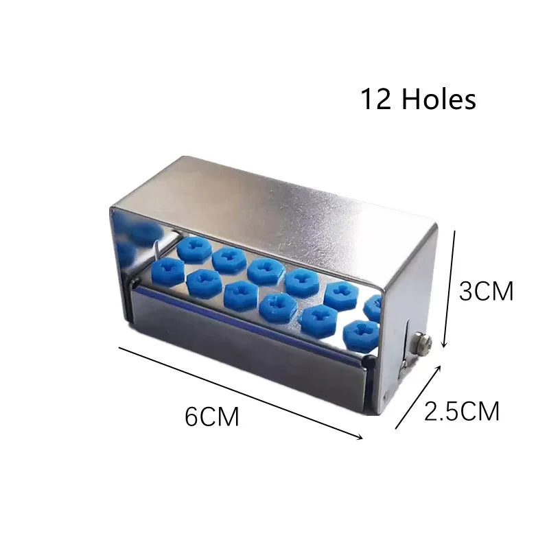 6/8/12/30 Holes Dental Scaler Tips Holder Implant Drills Organizer Bone Bur Block Box Disinfection Storage Case Stand Autoclave