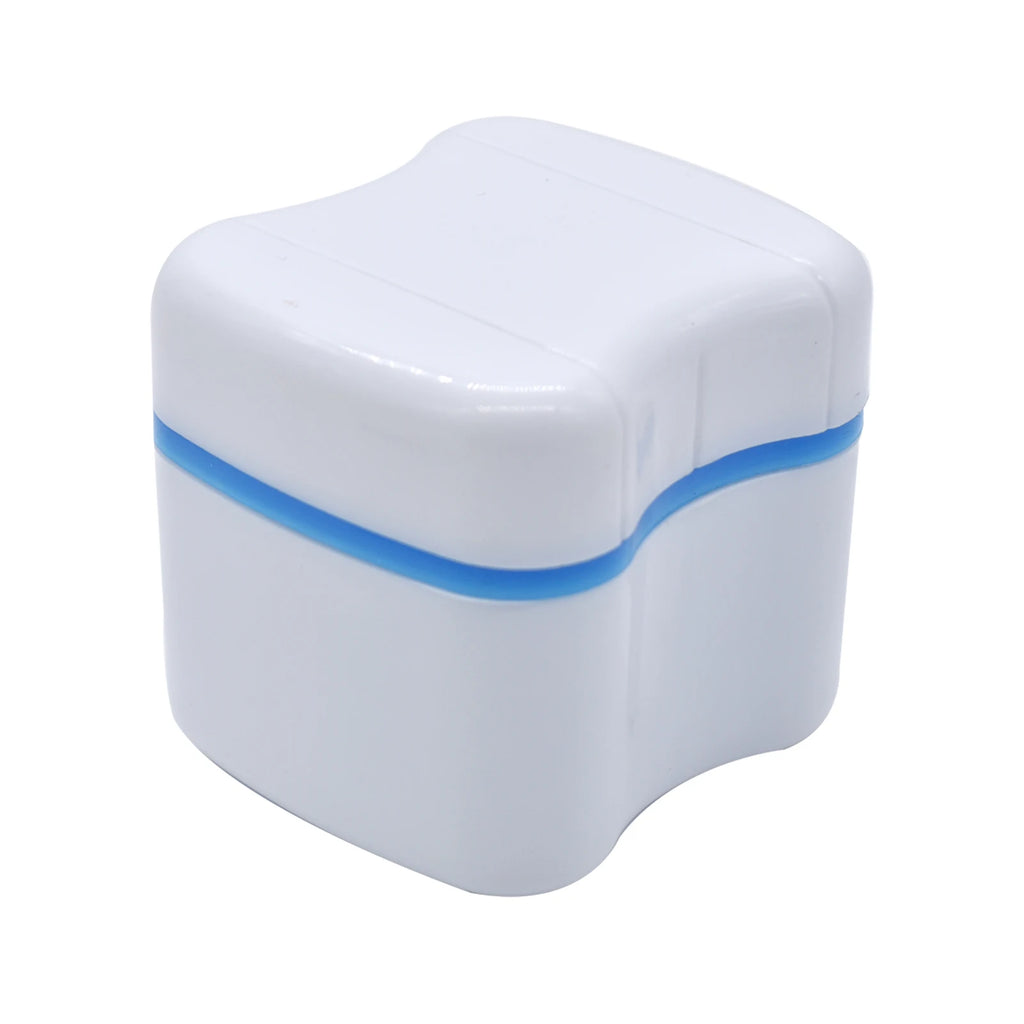 1Pcs Blue Green Denture False Teeth Box Storage Box Rinse And Clean The Denture Case Dental Oral Care Heath Tools