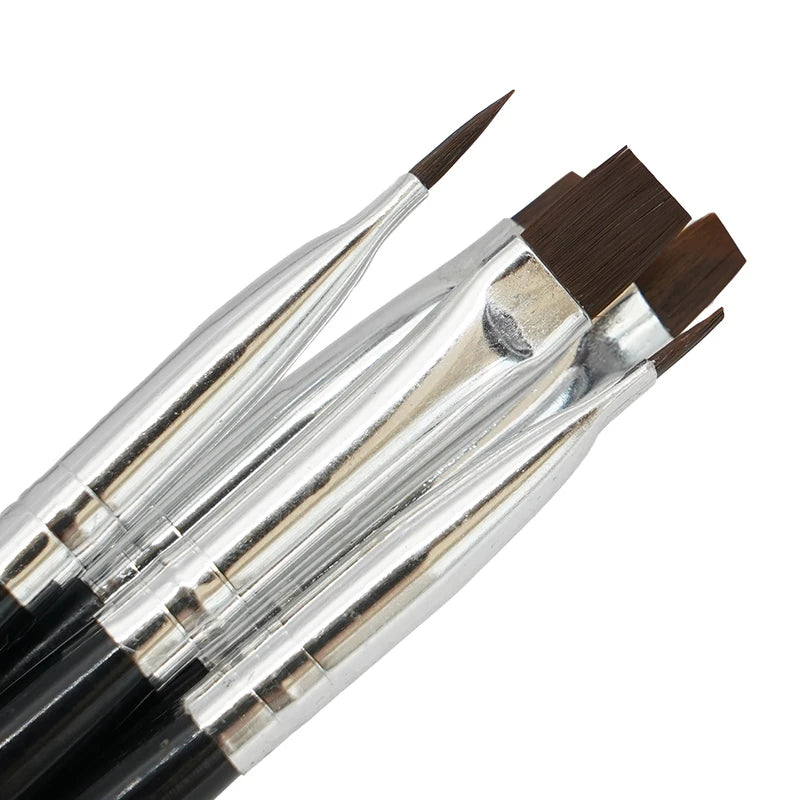 5pcs Dental Resin Brush Pen Porcelain Teeth Shaping Nylon Dentistry Adhesive Composite Cement Tool Nail Art Acrylic DIY Painting