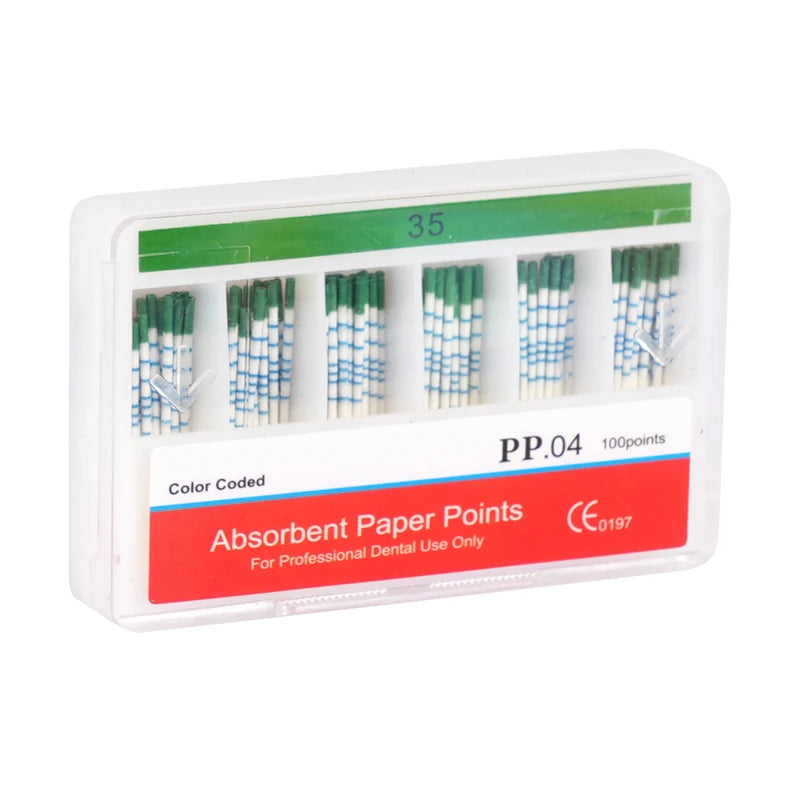 100PCS/box Dental Absorbent Paper Points  With Scale 15-40# Endodontics Absorbent Paper Cone Dental Clinics Consumables