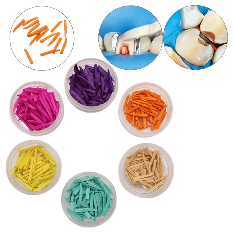 50Pcs Dental Interdental Wedge Wood Tooth Gap Wedge Specially Treated Tips Gum Protection Dentist Disposable Supplies