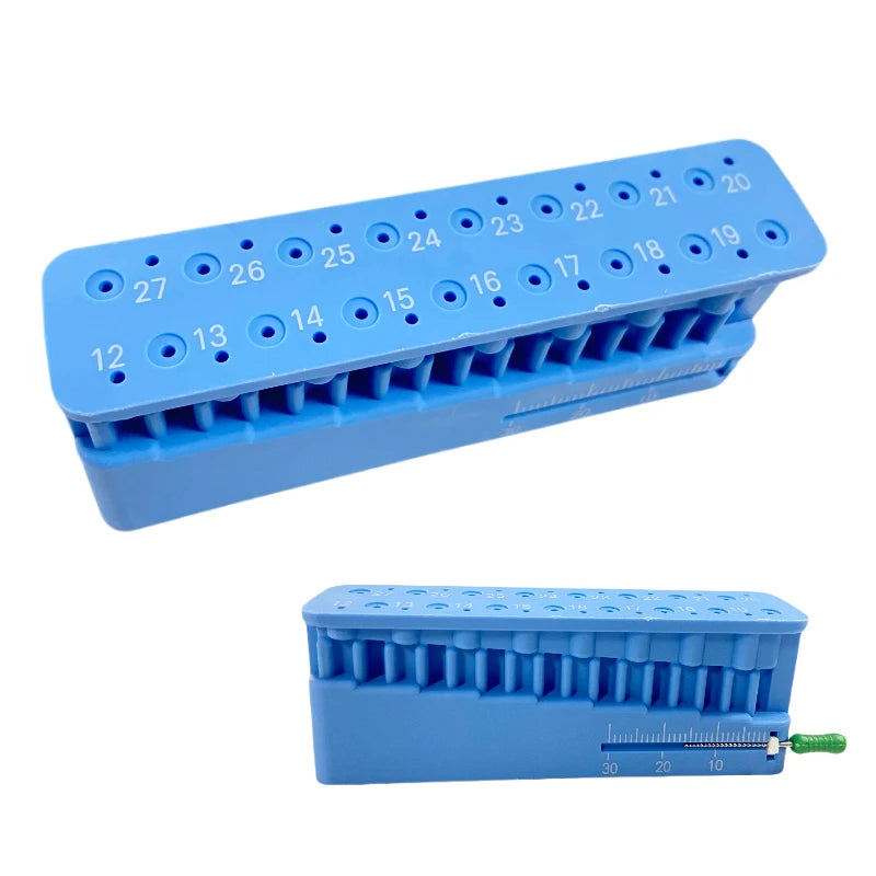 Dental Endo Files Measuring Block with Ruler Endodontic Instrument Autoclavable Block Dentist Instrument Holder Dental Tools