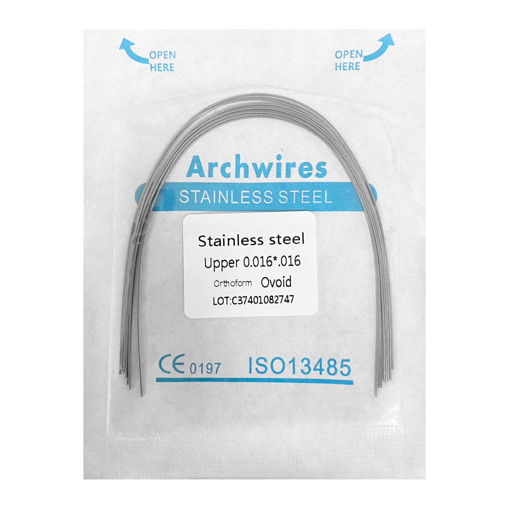 10pcs/bag Dental Orthodontic ArchWire Ti-Mo Alloy Archwire Natural Rect Upper Lower TMABeta Titanium Molybdenum Dentist Material