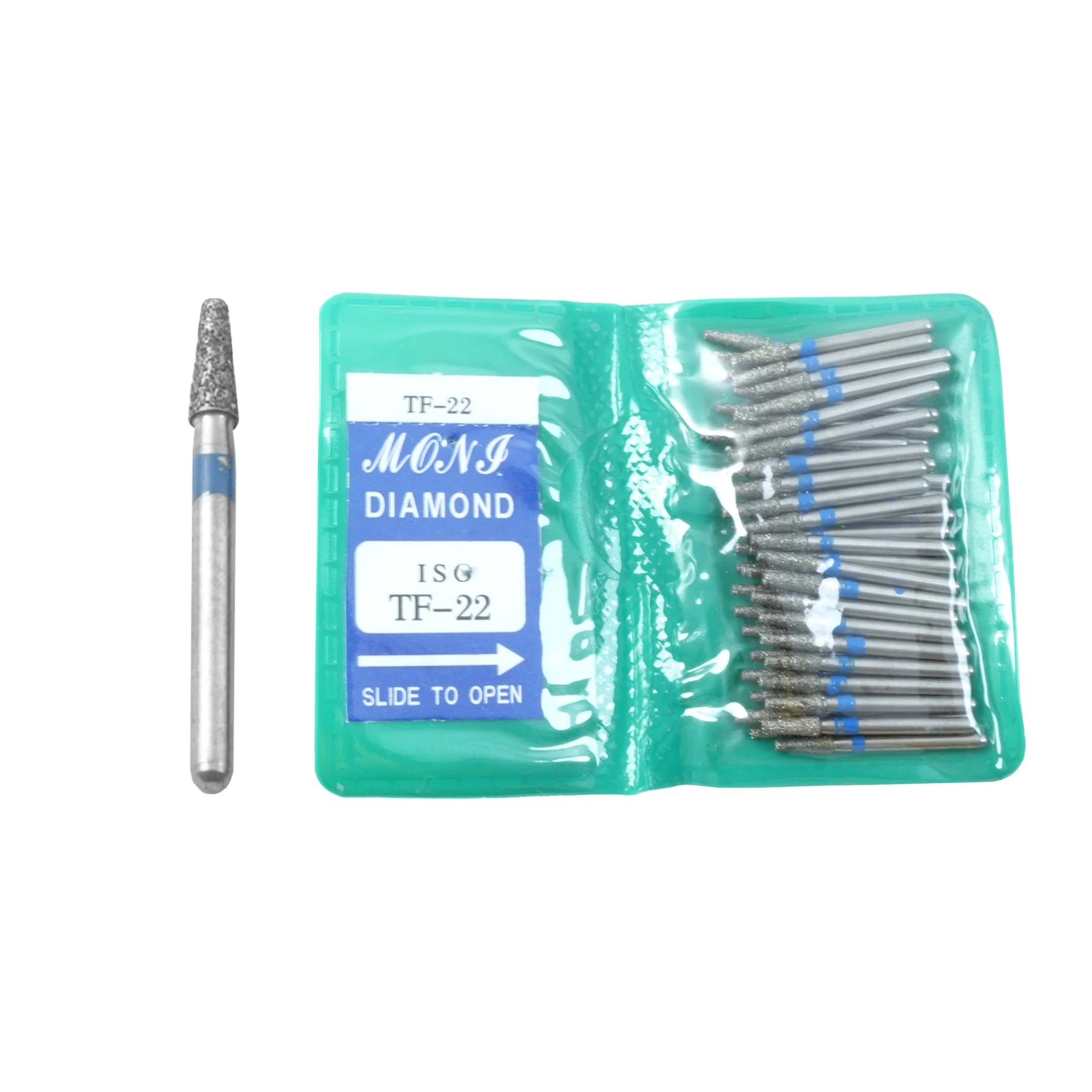 50Pcs/Bag Dental Diamond High Speed Burs for Polishing Smoothing 1.6MM High Quality Polishing Drill Dental Tools Odontología