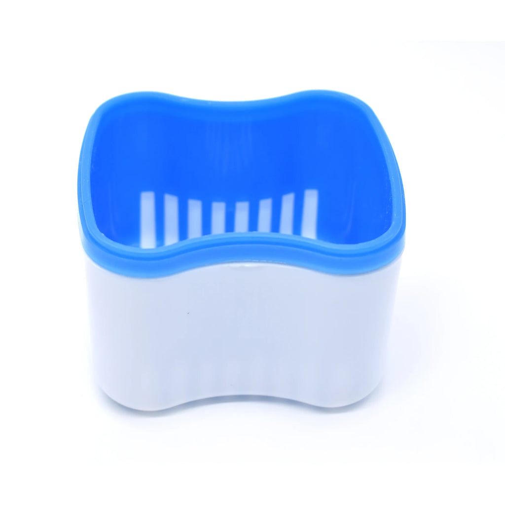 1Pcs Blue Green Denture False Teeth Box Storage Box Rinse And Clean The Denture Case Dental Oral Care Heath Tools