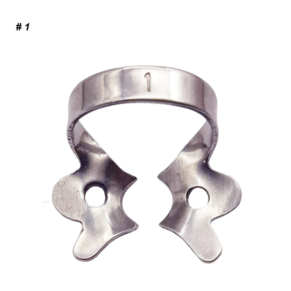 1Pc Dental Rubber Dam Clamps Endodontic Restorative Barrier Clips Stainless Steel Frame Holder for Molar Teeth Dentist Material