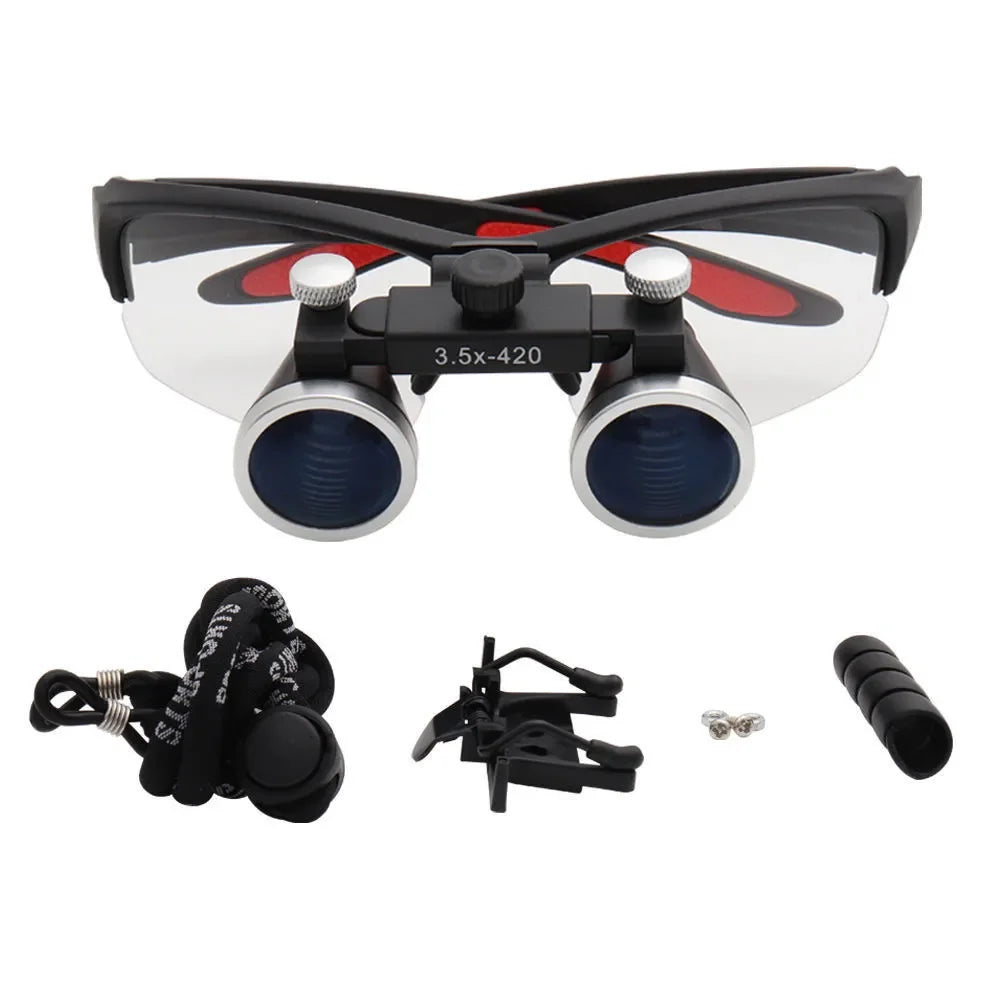 Dentistry head-mounted Dentistry Binocular 2.5X 3.5X optics glasses for oral cavity surgery fill light nursing material Tools